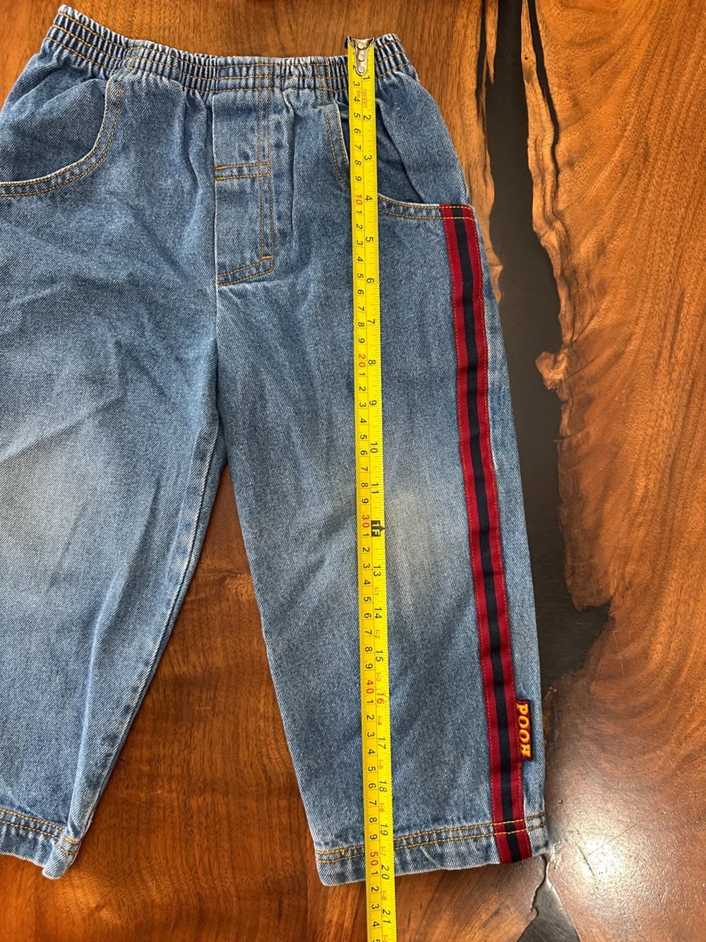 Vintage 90s Disney Winnie The Pooh Team Baseball Cardigan Jeans Set 3T